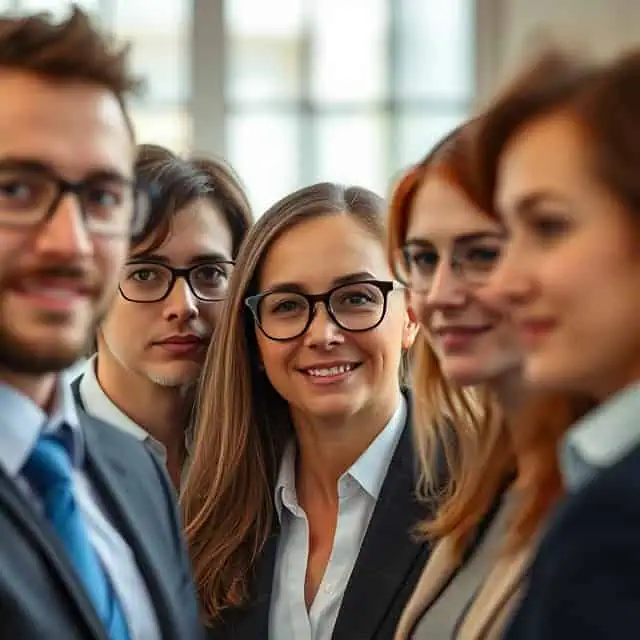 interim finance consultants standing in a group