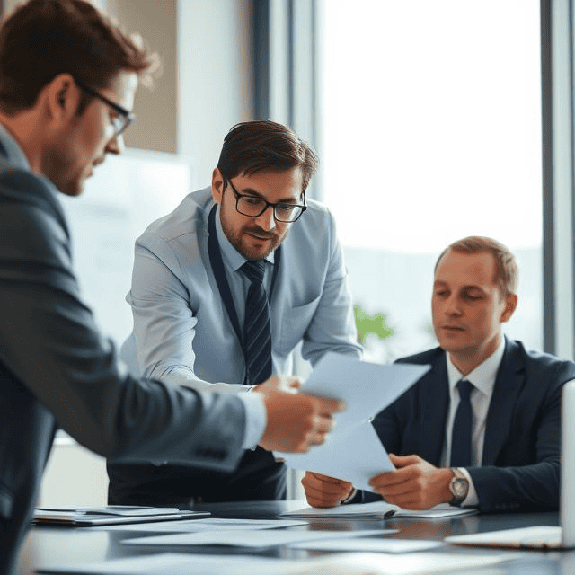 Managers discussing decisions