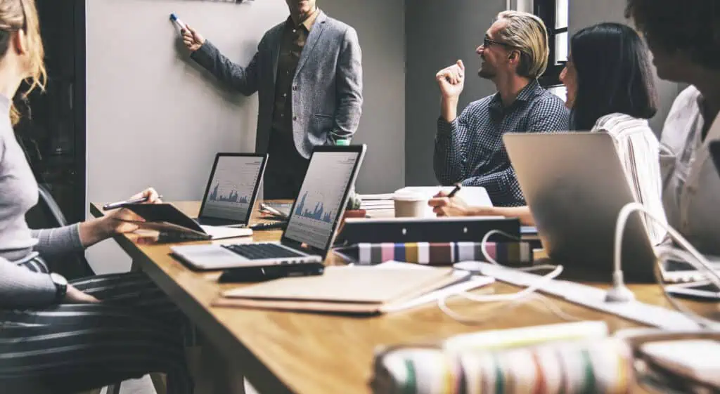Group of people having business meeting