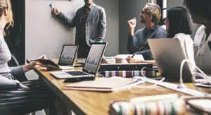 Group of people having business meeting