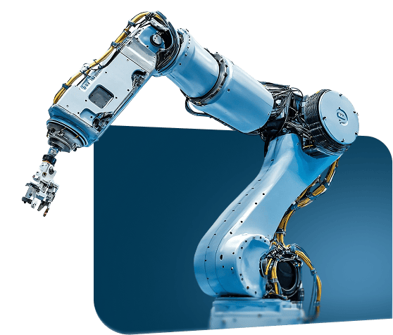 Industrial robotic arm used in manufacturing and automation solutions by GQ Interim Solutions.
