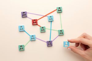 Supplier segmentation show on cardboard by a hand